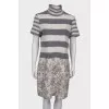 Short sleeve wool dress