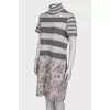 Short sleeve wool dress