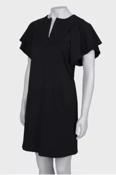 Black dress with cap sleeves