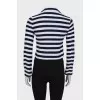 Striped knitted jacket