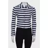 Striped knitted jacket