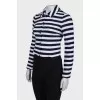 Striped knitted jacket