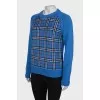 Checked wool sweater
