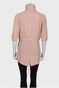 Beige ruffled anorak