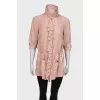 Beige ruffled anorak
