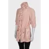 Beige ruffled anorak