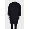Navy blue printed coat