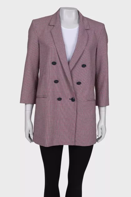 Blazer with glen weave