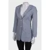 Linen jacket with ties at the back