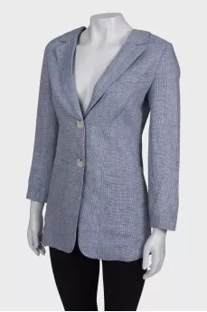 Linen jacket with ties at the back