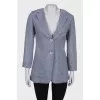 Linen jacket with ties at the back