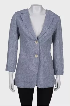 Linen jacket with ties at the back