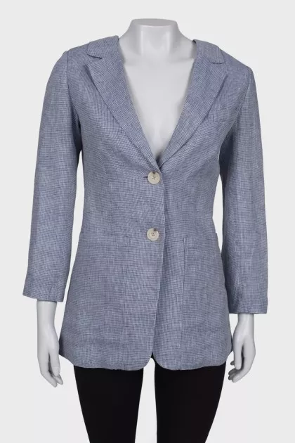 Linen jacket with ties at the back