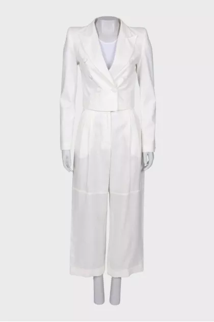 Linen white suit
