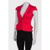 Red jacket with short sleeves