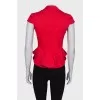 Red jacket with short sleeves