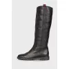 Insulated leather boots