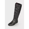 Insulated leather boots
