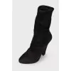Black suede ankle boots