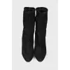 Black suede ankle boots