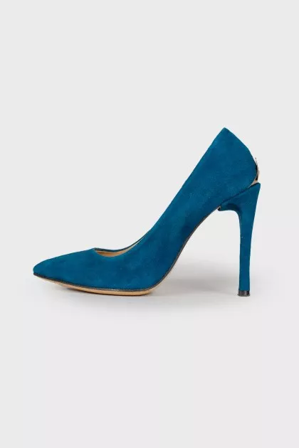 Navy blue suede shoes