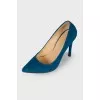 Navy blue suede shoes