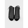Black leather sandals