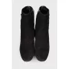 Suede wedge ankle boots
