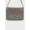 Mini bag with rhinestones
