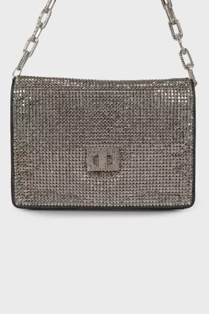 Mini bag with rhinestones