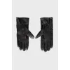Кожаные перчатки с молнией 