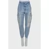 Light blue cargo jeans