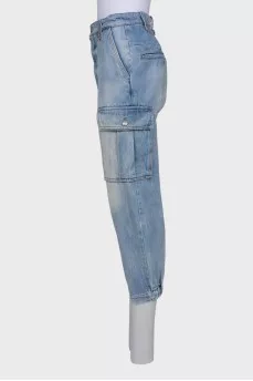 Light blue cargo jeans