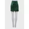 Velor dark green skirt