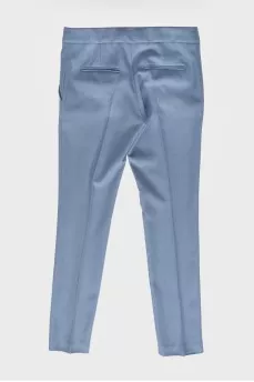 Blue wool trousers