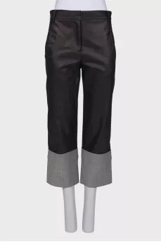 Combination straight trousers