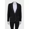 Black straight fit blazer