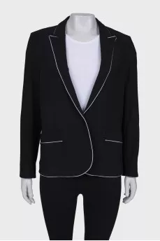 Black straight fit blazer