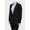 Black straight fit blazer