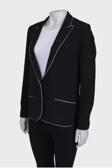Black straight fit blazer