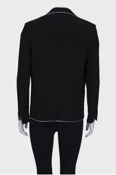 Black straight fit blazer