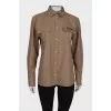 Brown shirt with tag
