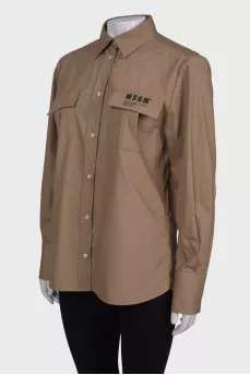 Brown shirt with tag