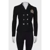 Black jacket with patch