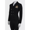 Black jacket with patch
