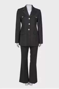 Dark olive suit
