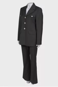 Dark olive suit