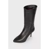Stiletto leather boots
