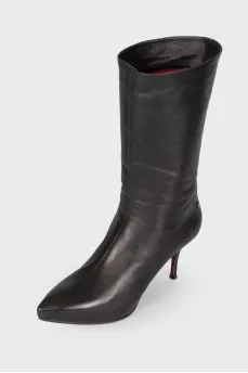 Stiletto leather boots