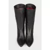 Stiletto leather boots